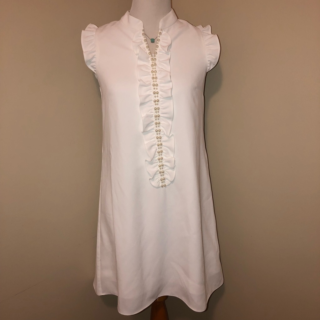 Lilly Pulitzer Nwt Resort White “Adalee” Sleeveless Shift Dress,Size-2
